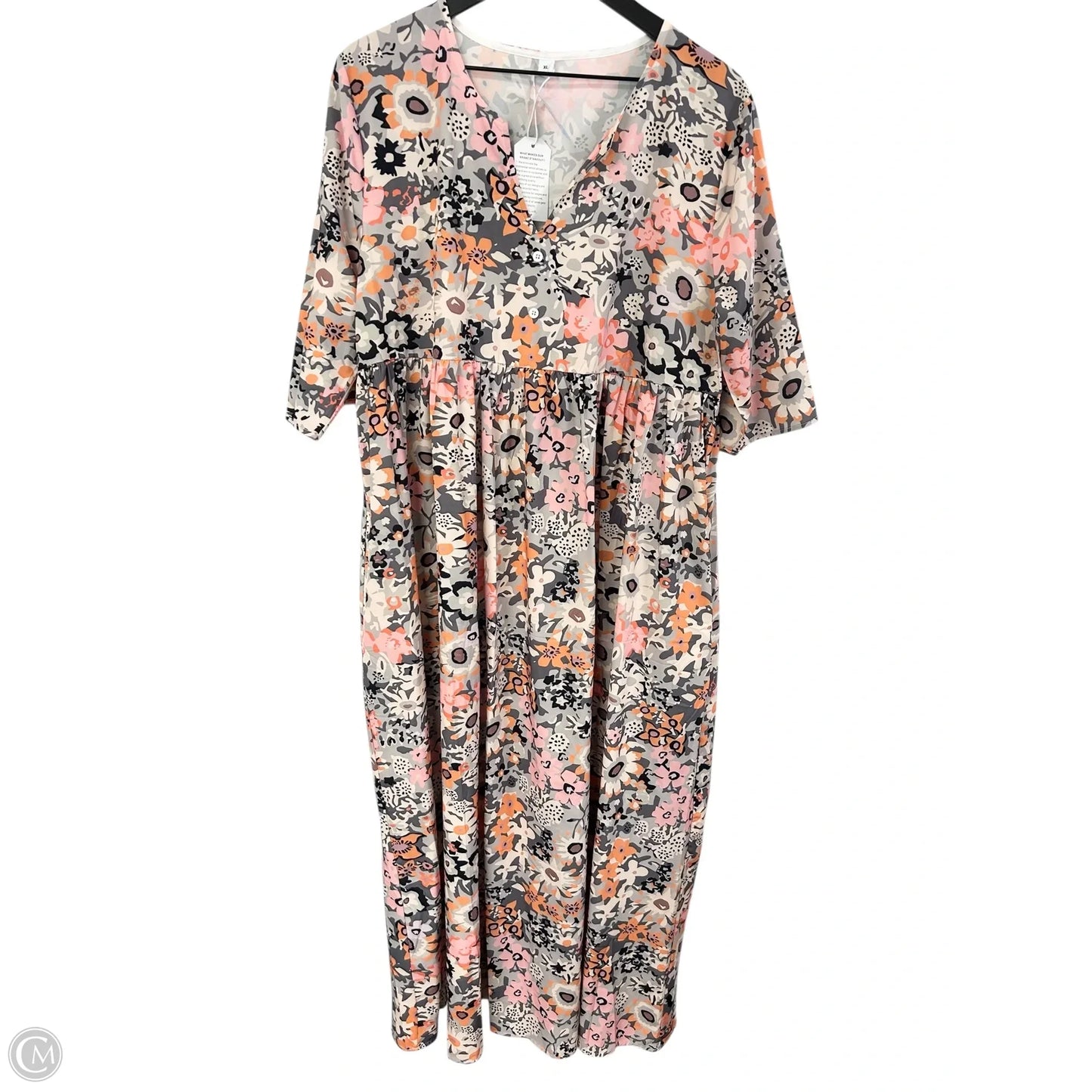 Dress Casual Midi By Clothes Mentor In Floral Print, Size: Xl
