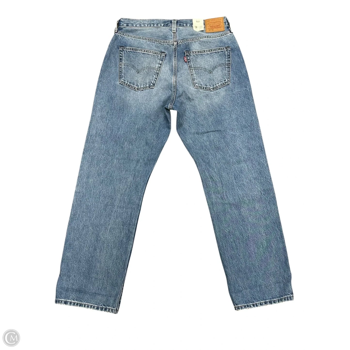 Jeans Straight By Levis In Blue Denim, Size: 12