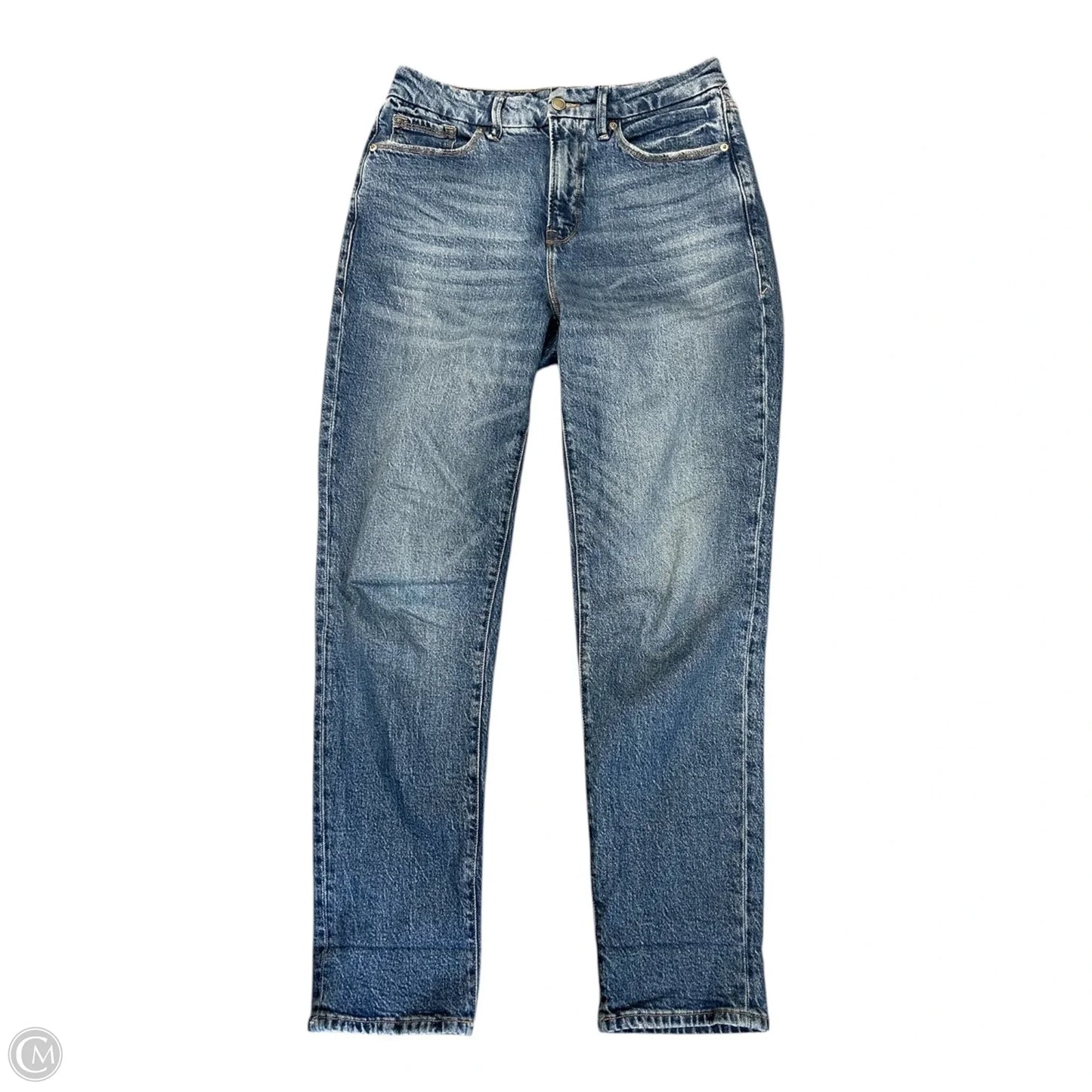 Jeans Straight By Good American In Blue Denim, Size: 4
