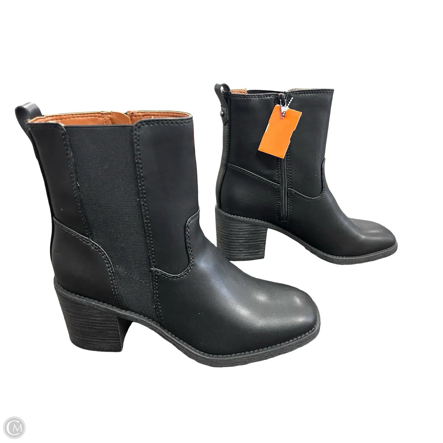 Boots Ankle Heels By Zodiac In Black, Size: 10