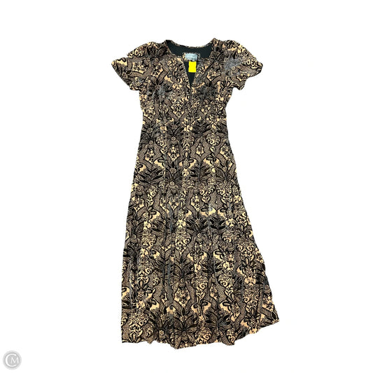 Dress Casual Maxi By Anthropologie In Black & Brown, Size: L
