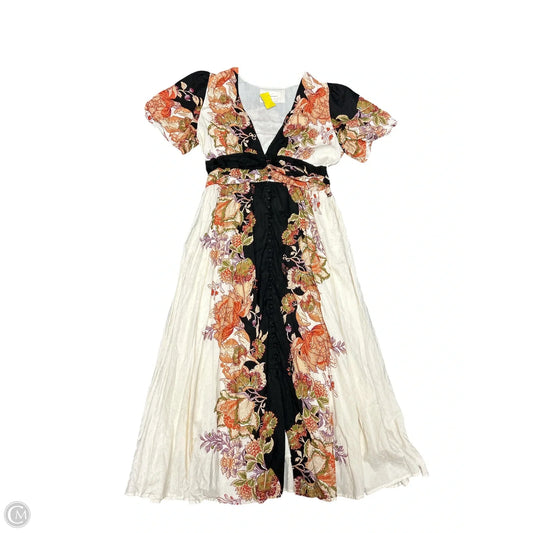 Dress Party Long By Anthropologie In Multi-colored, Size: L
