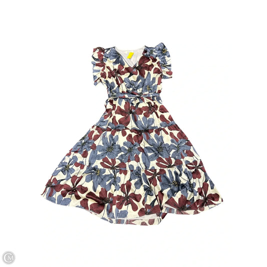 Dress Casual Midi By Doe & Rae In Purple & Red, Size: L