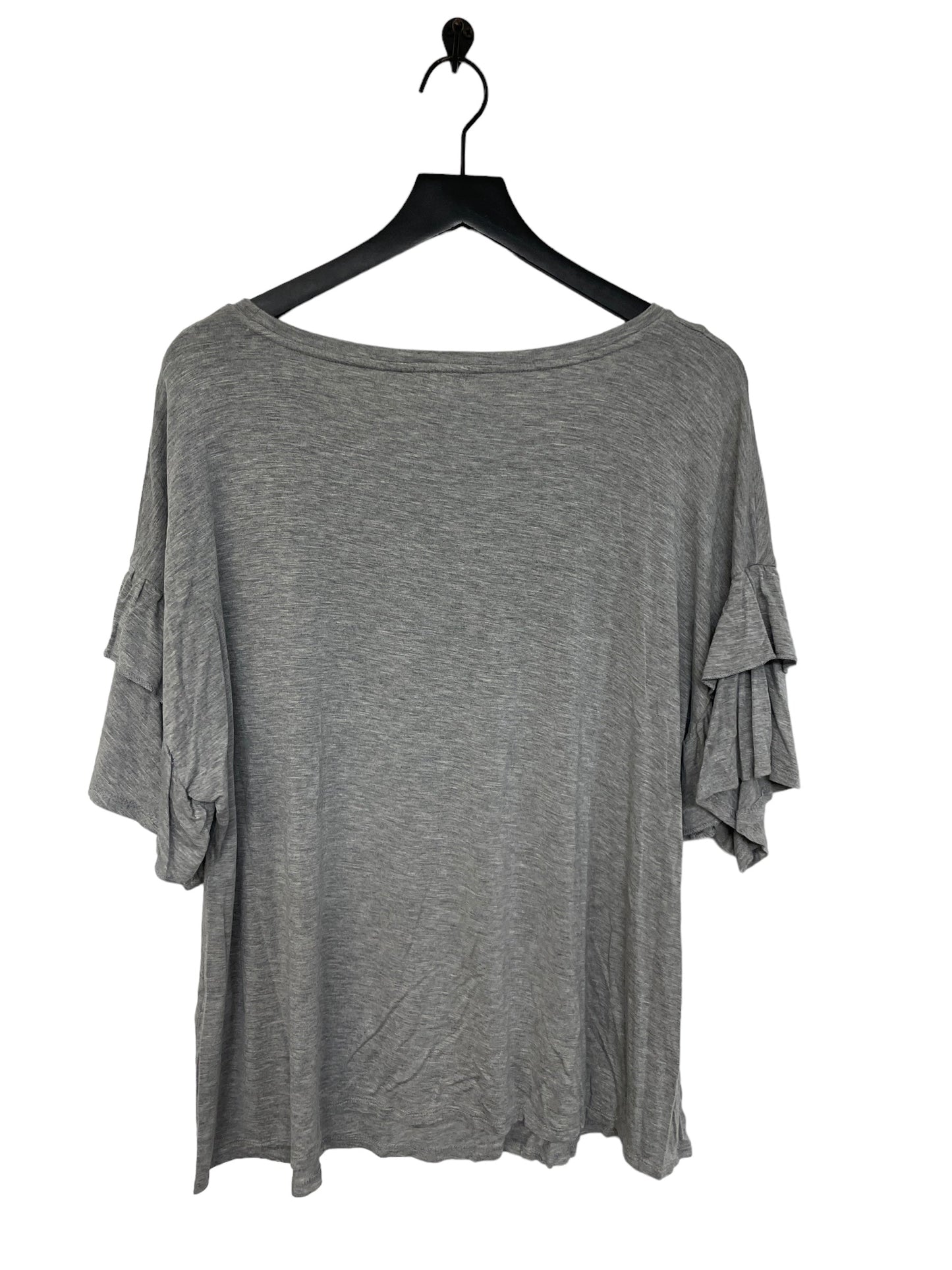 Grey Top Short Sleeve Basic Westport, Size 2x