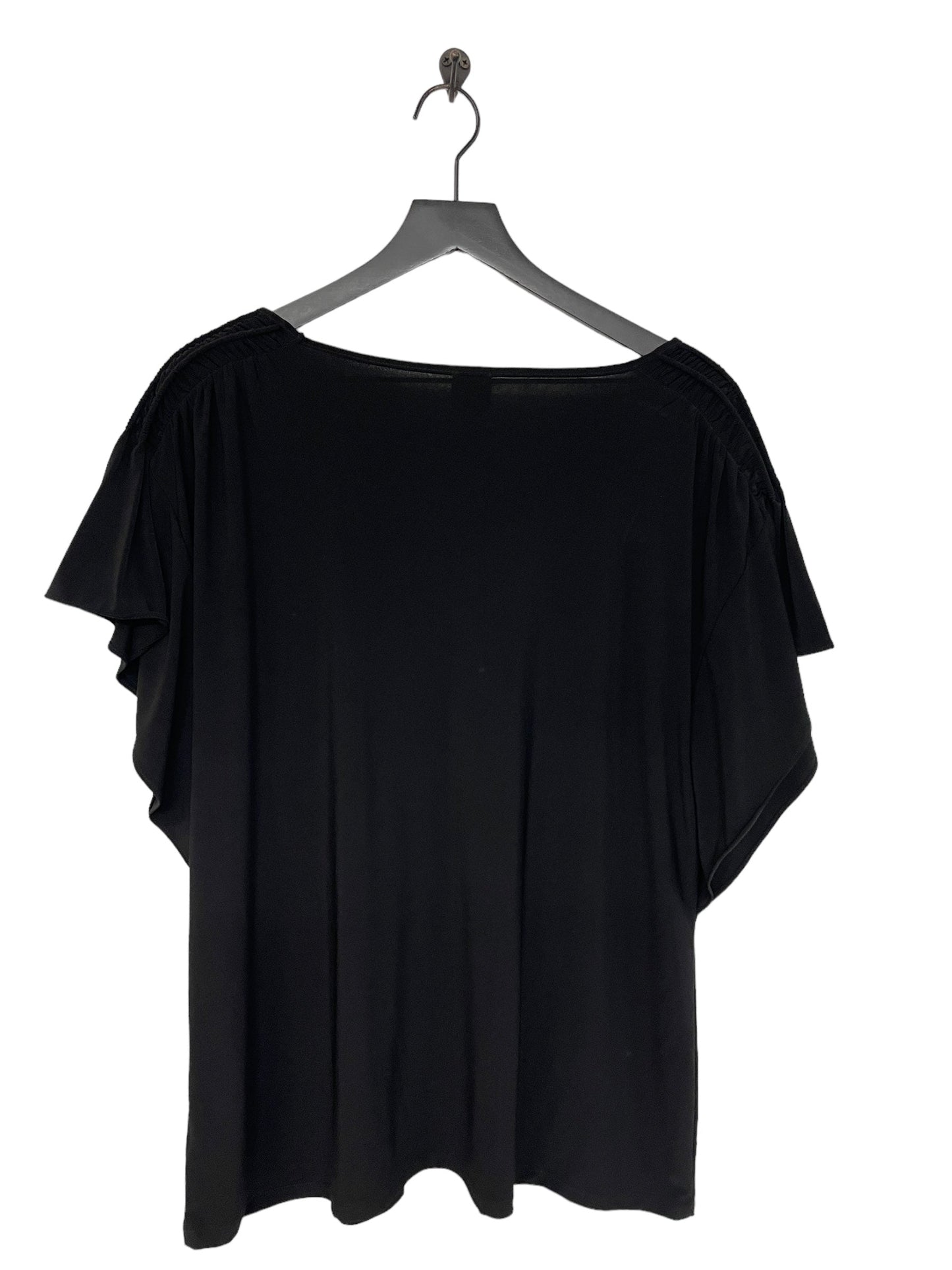 Black Top Short Sleeve Anne Klein, Size 2x