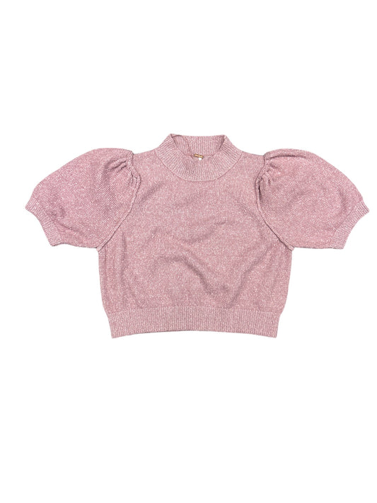 Sweater Short Sleeve By Free People In Pink, Size: L