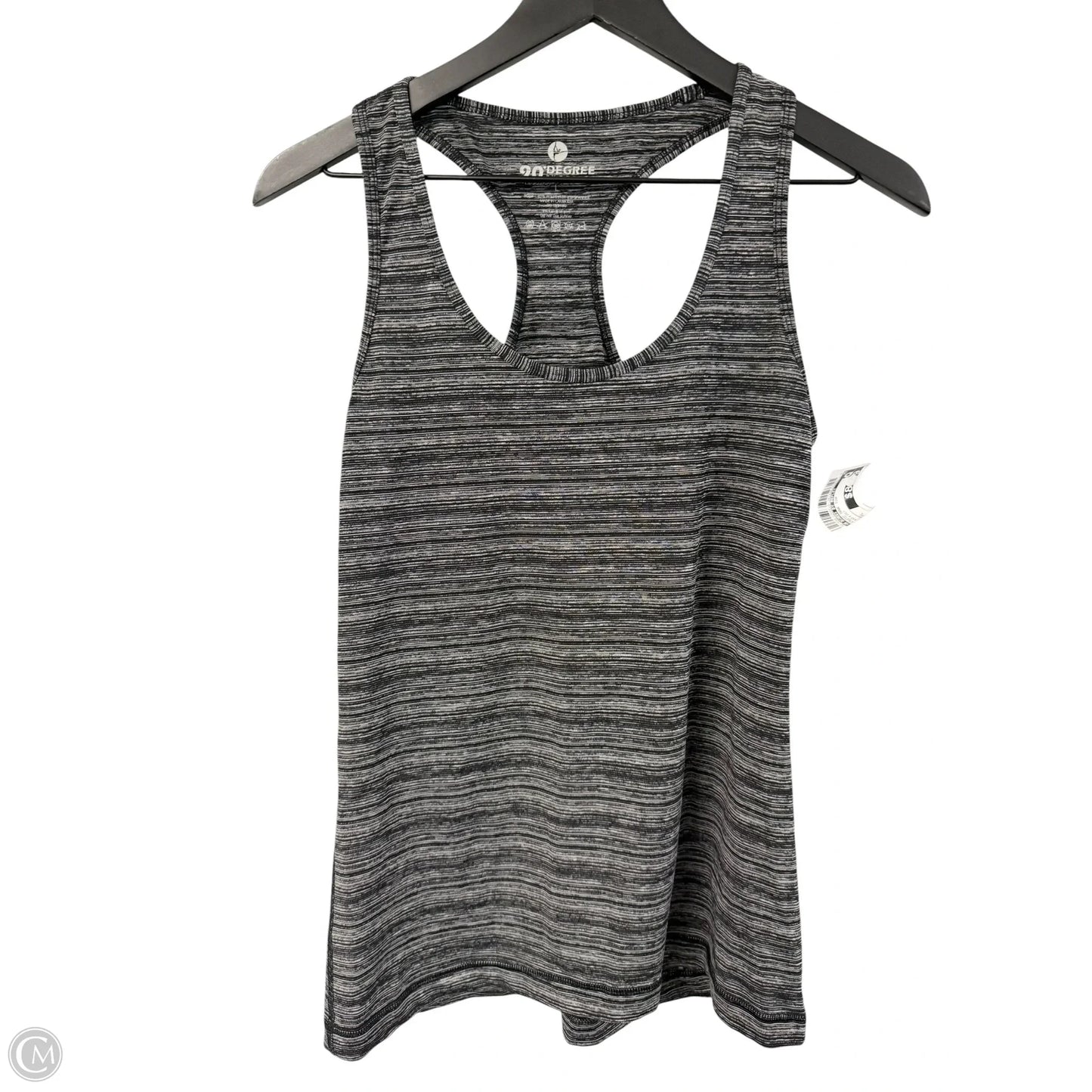 Athletic Tank Top By 90 Degrees By Reflex In Black & Grey, Size: L