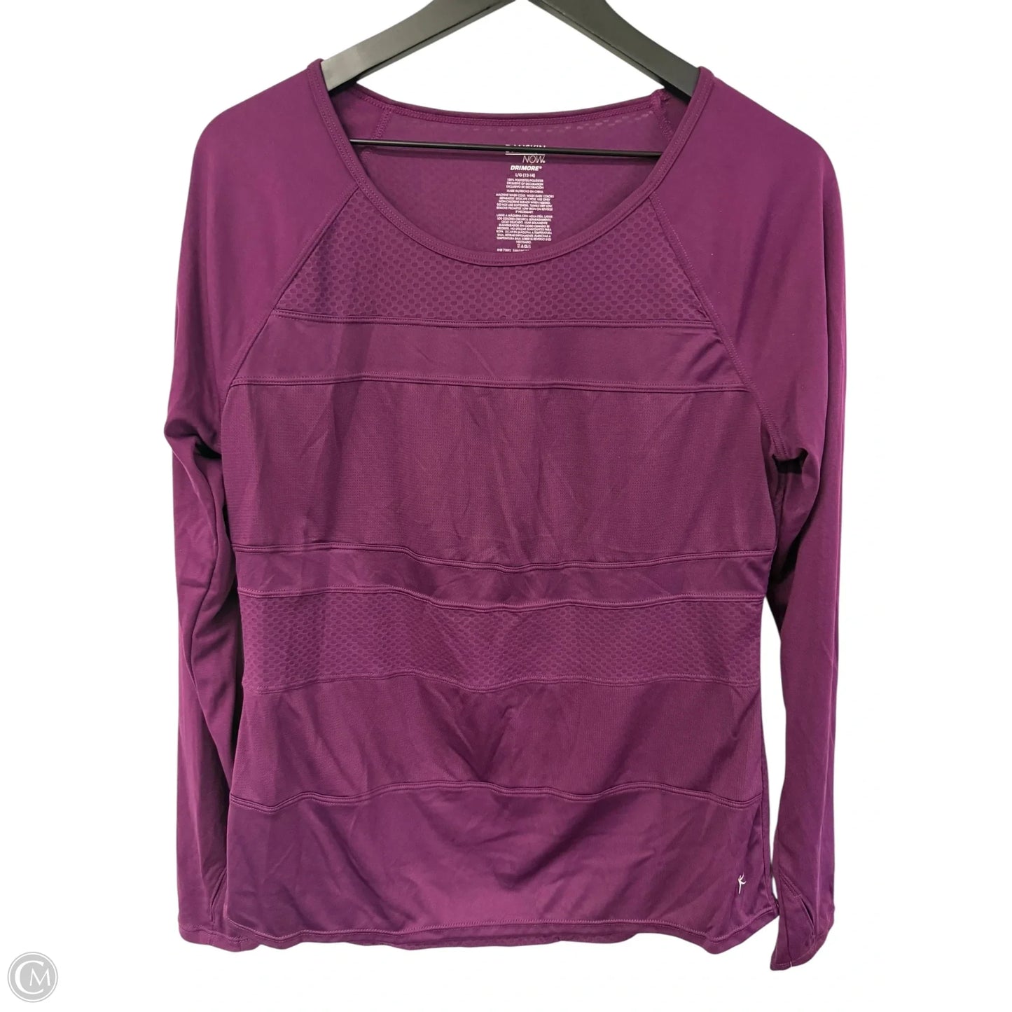 Athletic Top Long Sleeve Crewneck By Danskin Now In Purple, Size: L