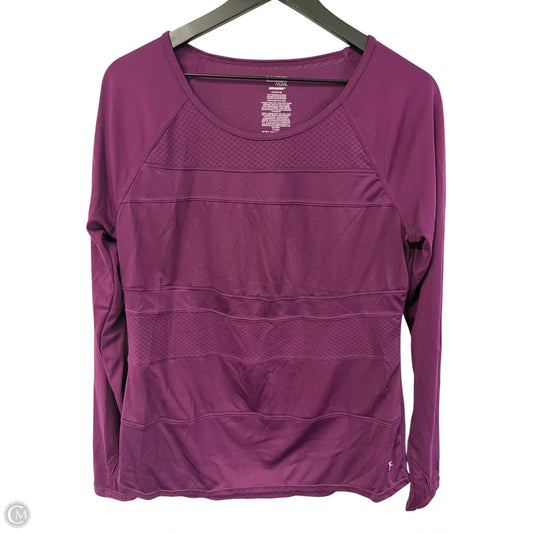 Athletic Top Long Sleeve Crewneck By Danskin Now In Purple, Size: L