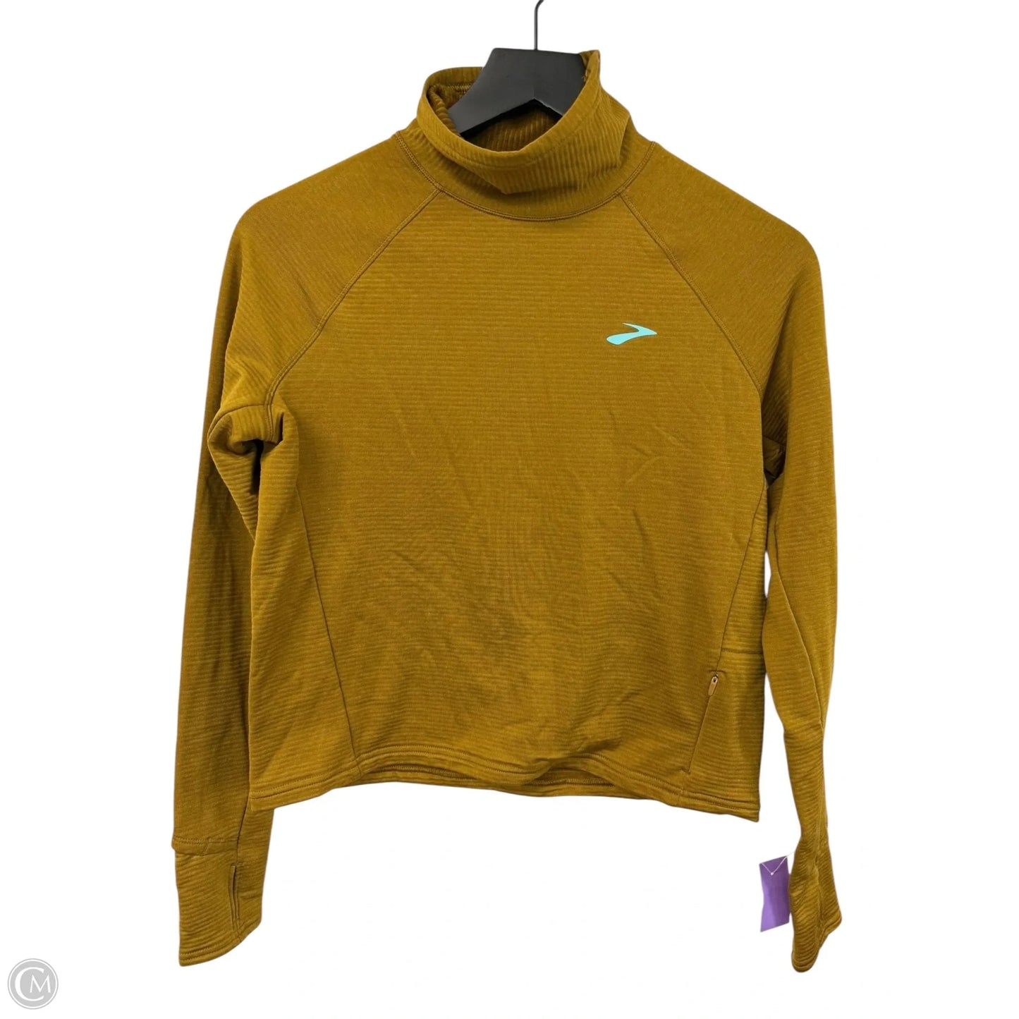 Athletic Top Long Sleeve Crewneck By Brooks In Yellow, Size: S
