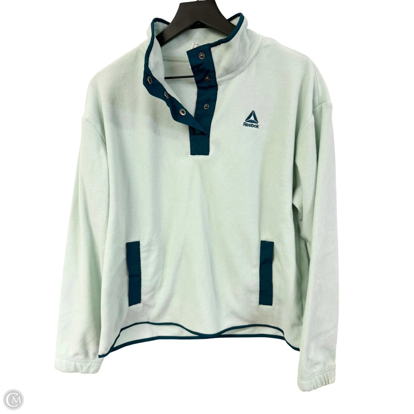 Sweatshirt Collar By Reebok In Green, Size: M