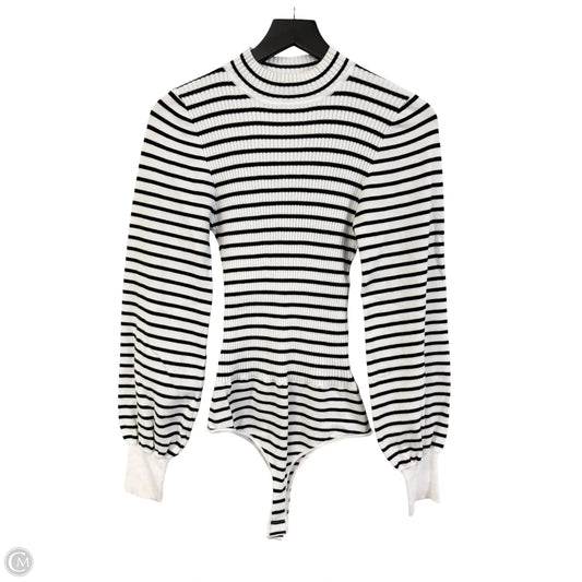 Bodysuit By Hem & Thread In Black & White, Size: M