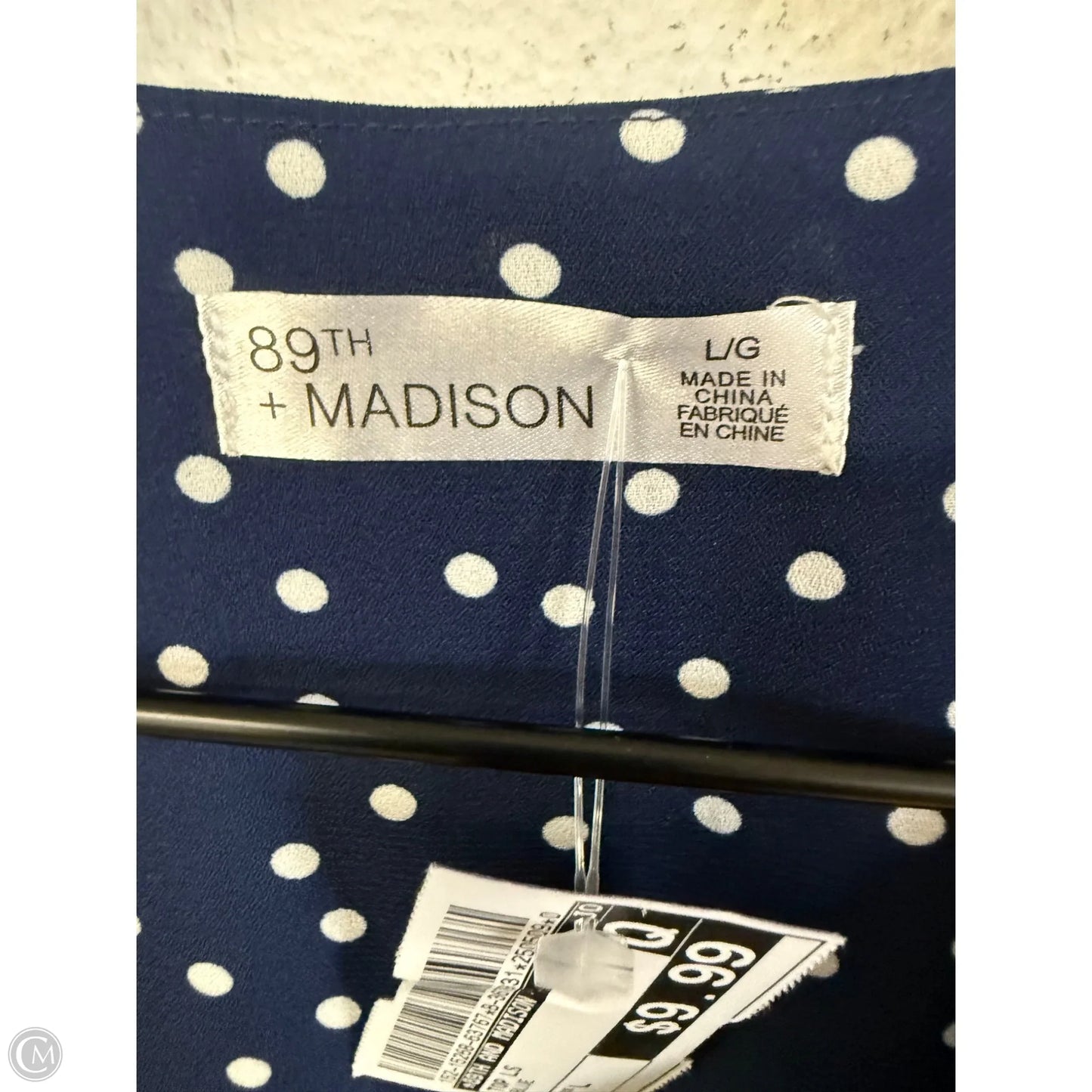 Top Long Sleeve By 89th And Madison In Blue, Size: L