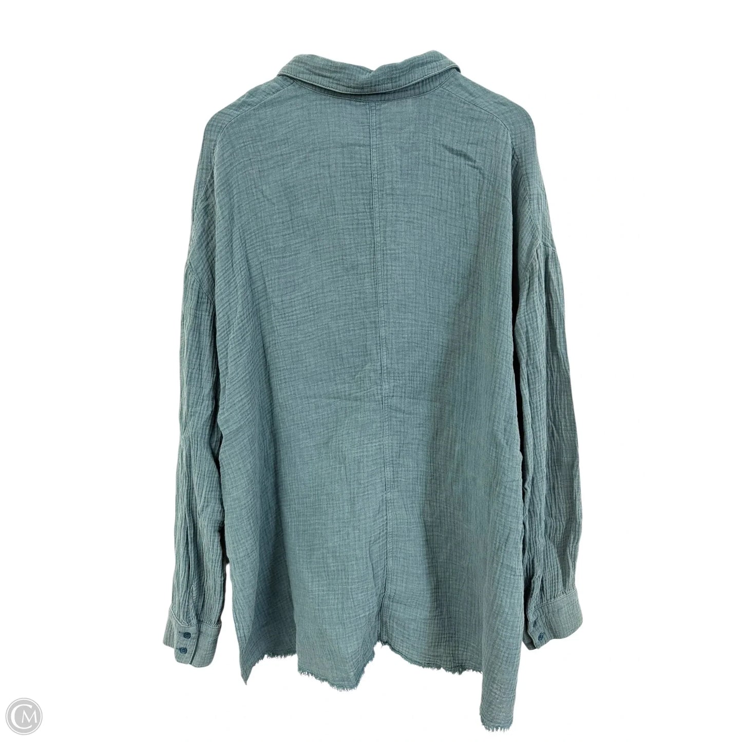 Blouse Long Sleeve By White Birch In Green, Size: 3x