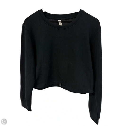 Athletic Top Long Sleeve Crewneck By 90 Degrees By Reflex In Black, Size: L