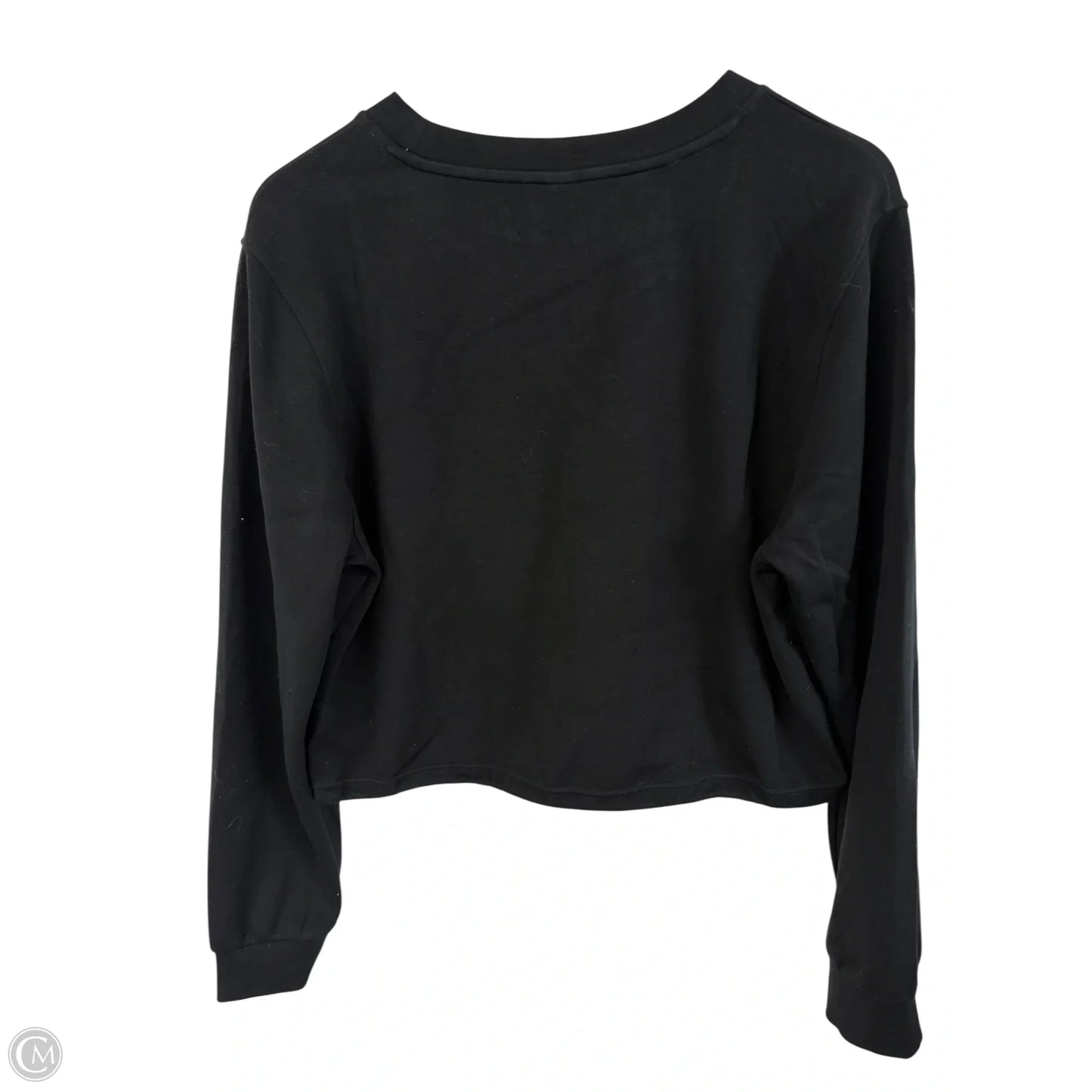 Athletic Top Long Sleeve Crewneck By 90 Degrees By Reflex In Black, Size: L