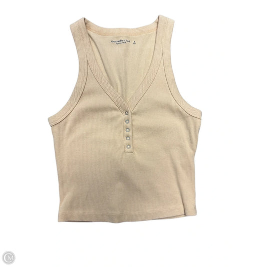 Top Sleeveless By Abercrombie And Fitch In Tan, Size: S