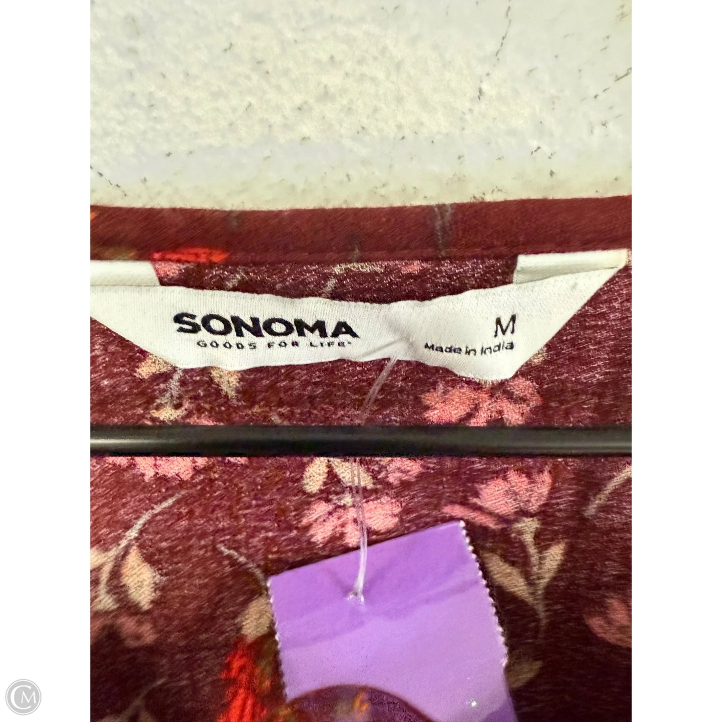 Top Long Sleeve By Sonoma In Floral Print, Size: M