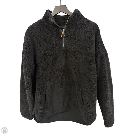 Sweatshirt Collar By Time And Tru In Black, Size: M