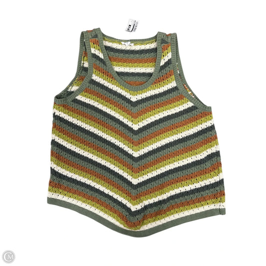 Top Sleeveless By Tribal In Brown & Green, Size: L