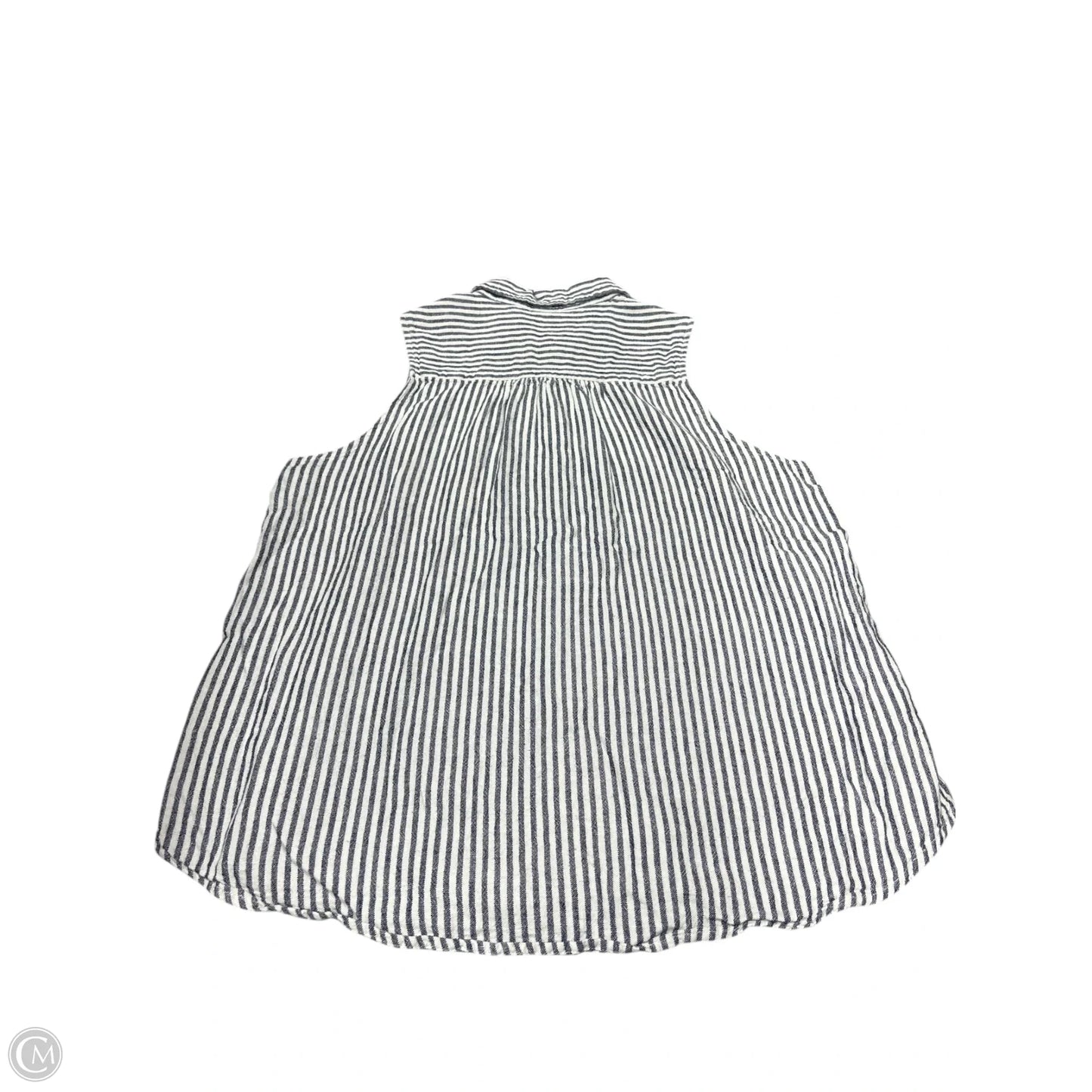 Blouse Sleeveless By Splendid In Blue & White, Size: L