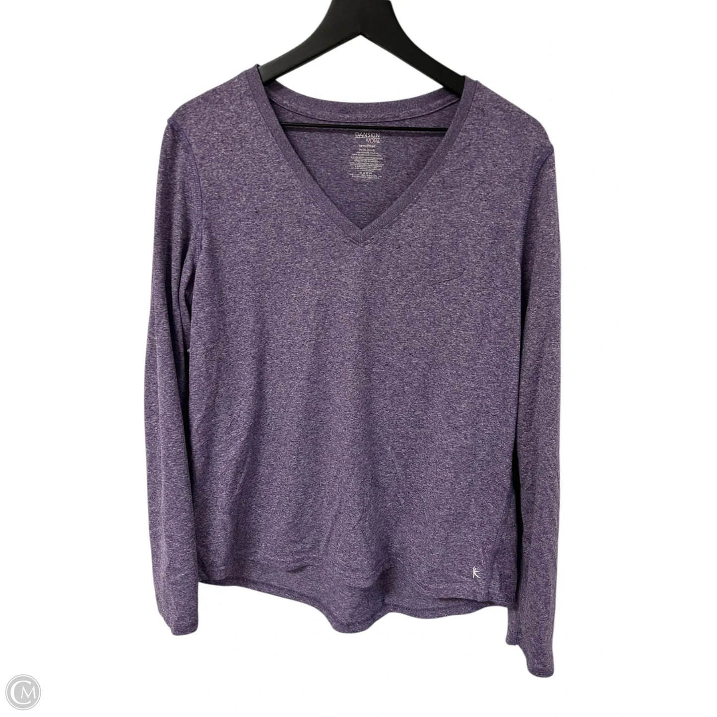 Athletic Top Long Sleeve Crewneck By Danskin Now In Purple, Size: Xl