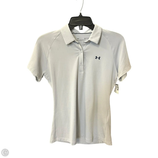 Athletic Top Short Sleeve By Under Armour In Grey, Size: S