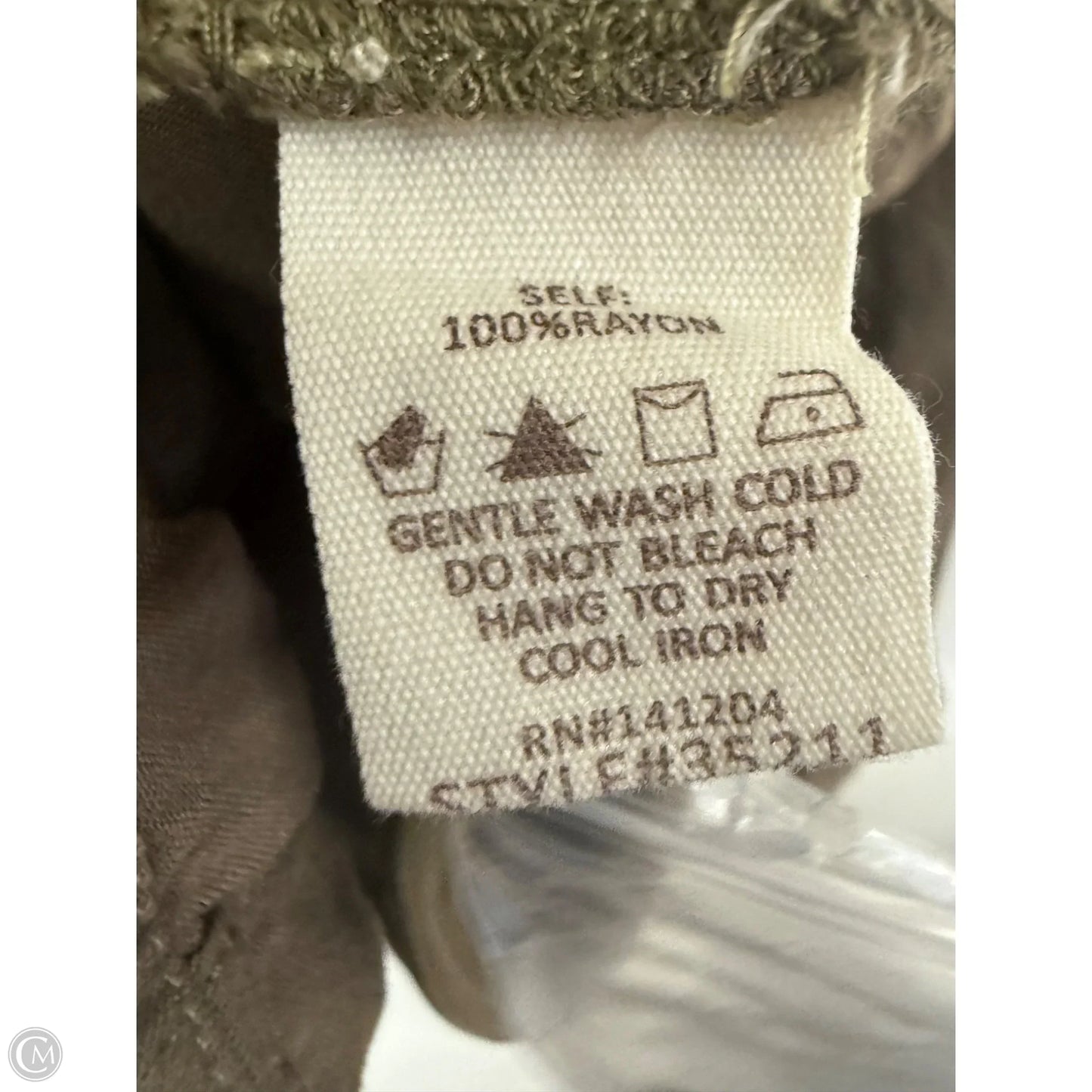 Blouse Long Sleeve By Hem & Thread In Green, Size: S