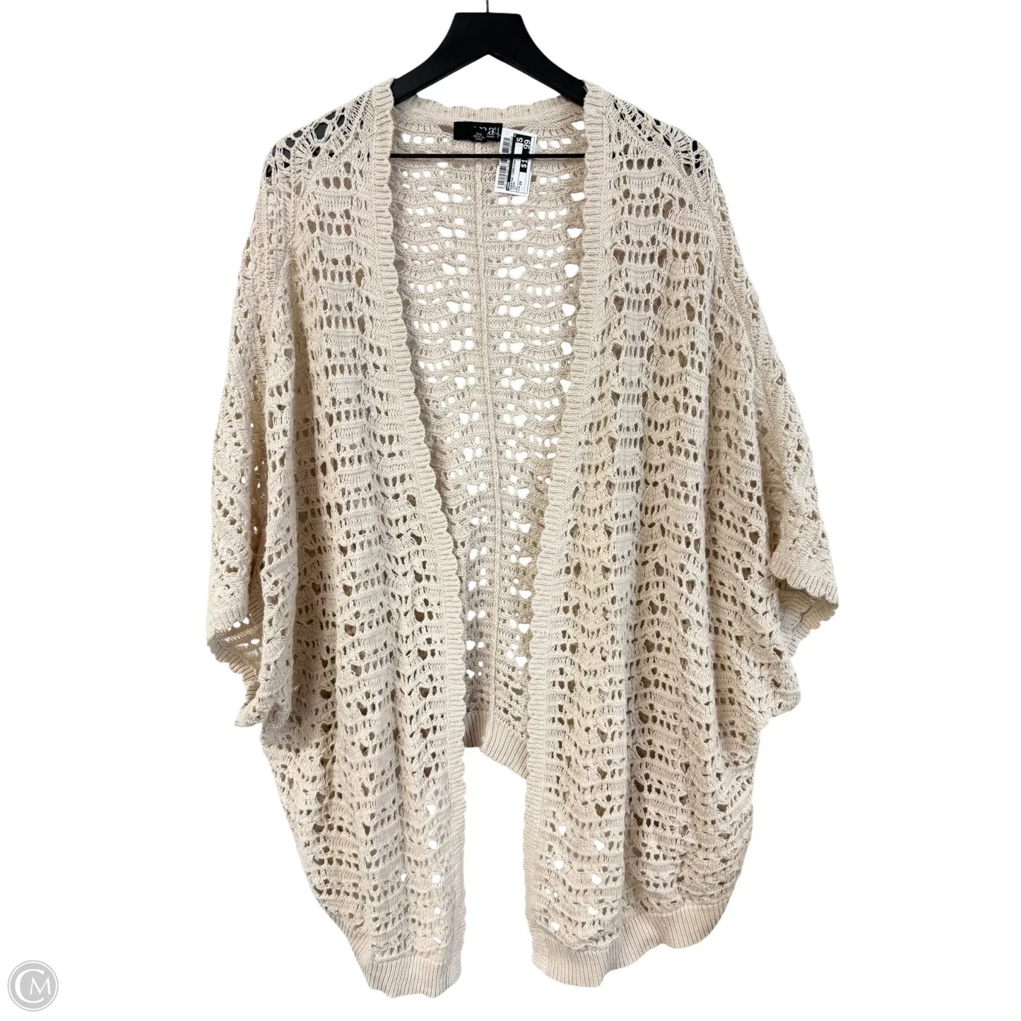 Sweater Cardigan By Ana In Cream, Size: 2x