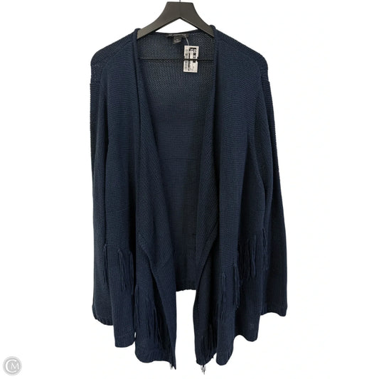 Sweater Cardigan By Inc In Navy, Size: 3x