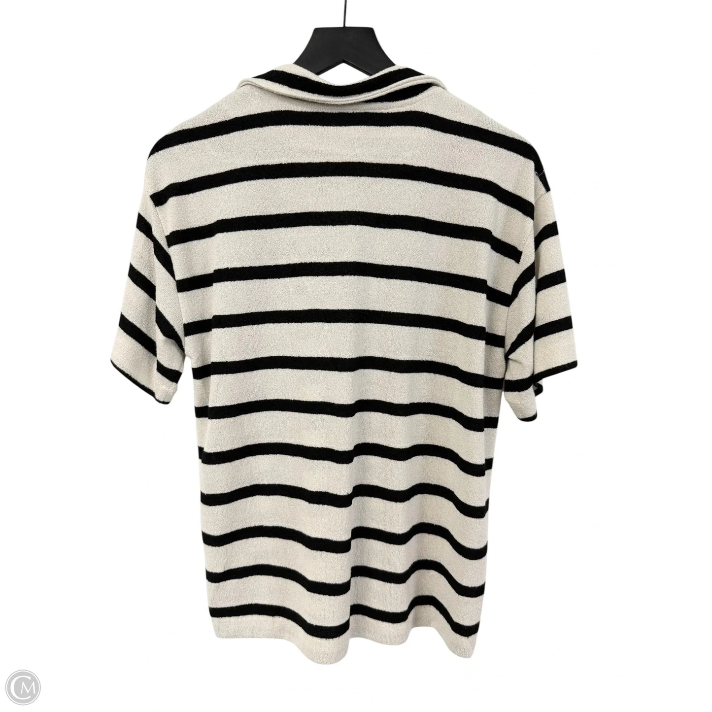 Top Short Sleeve By H&m In Black & White, Size: M