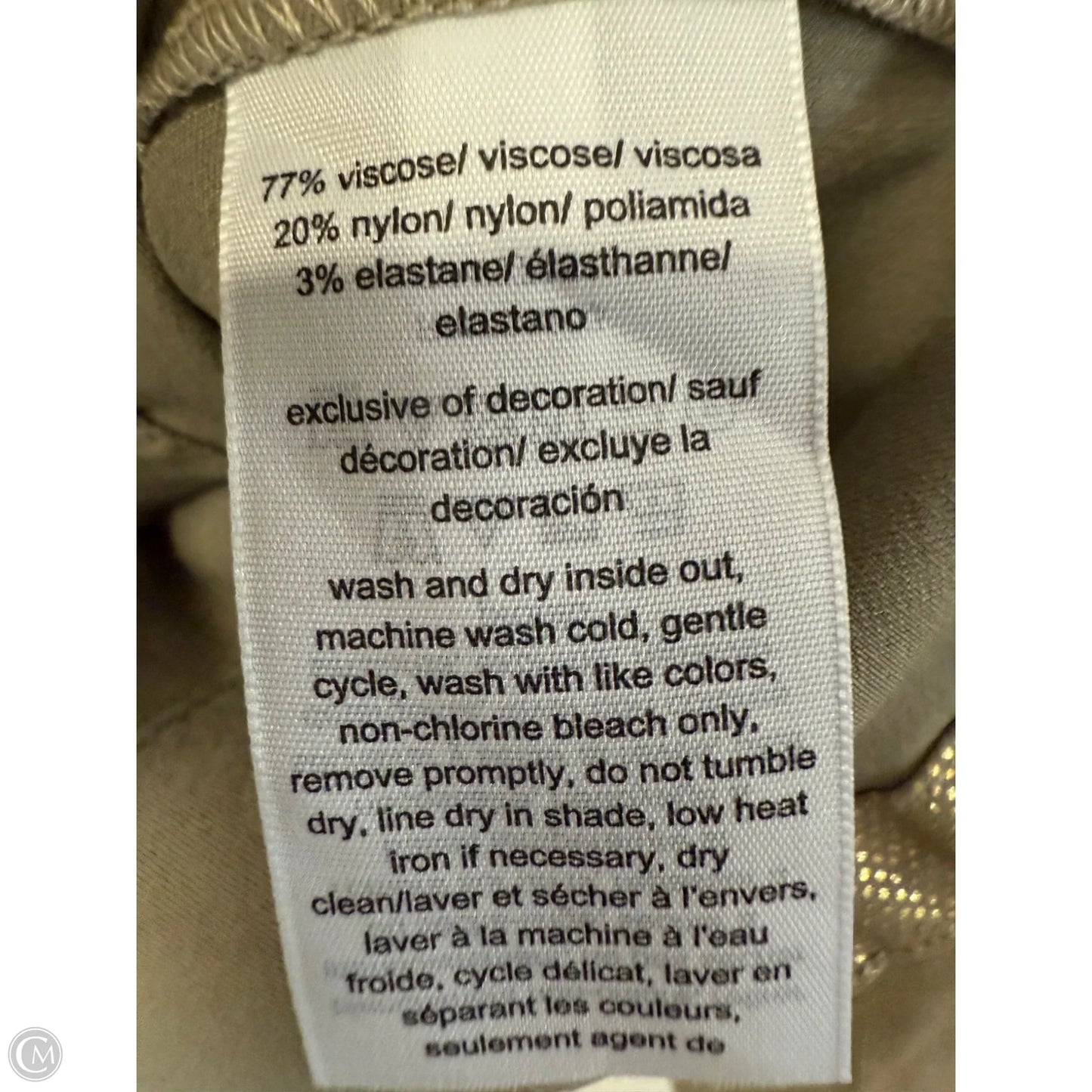 Jacket Other By Tommy Hilfiger In Gold, Size: S