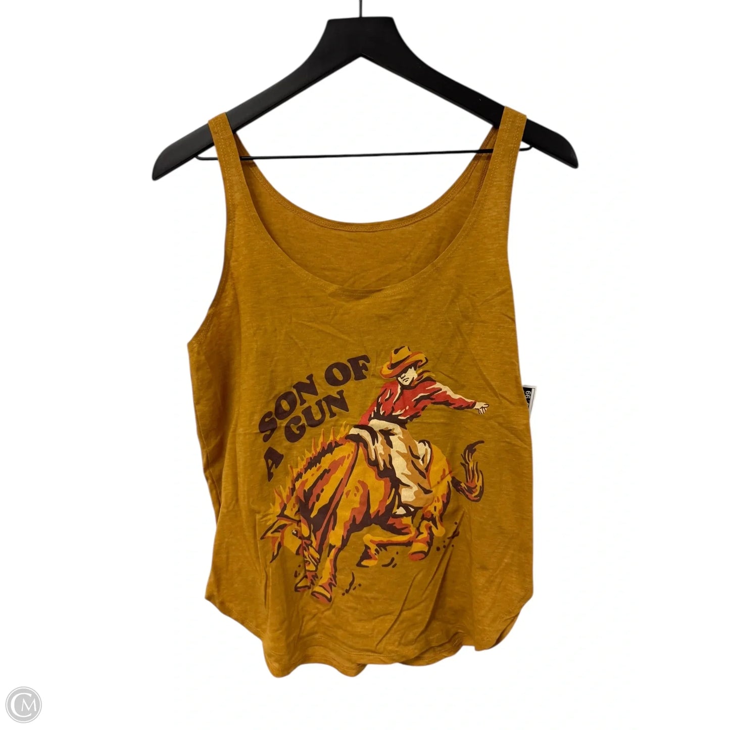 Top Sleeveless By Cmf In Yellow, Size: S