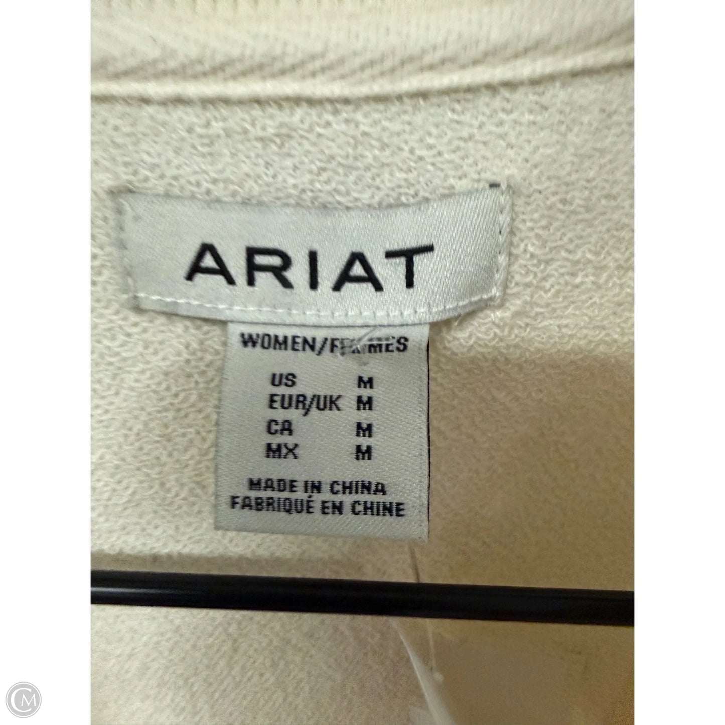 Sweatshirt Crewneck By Ariat In Cream, Size: M