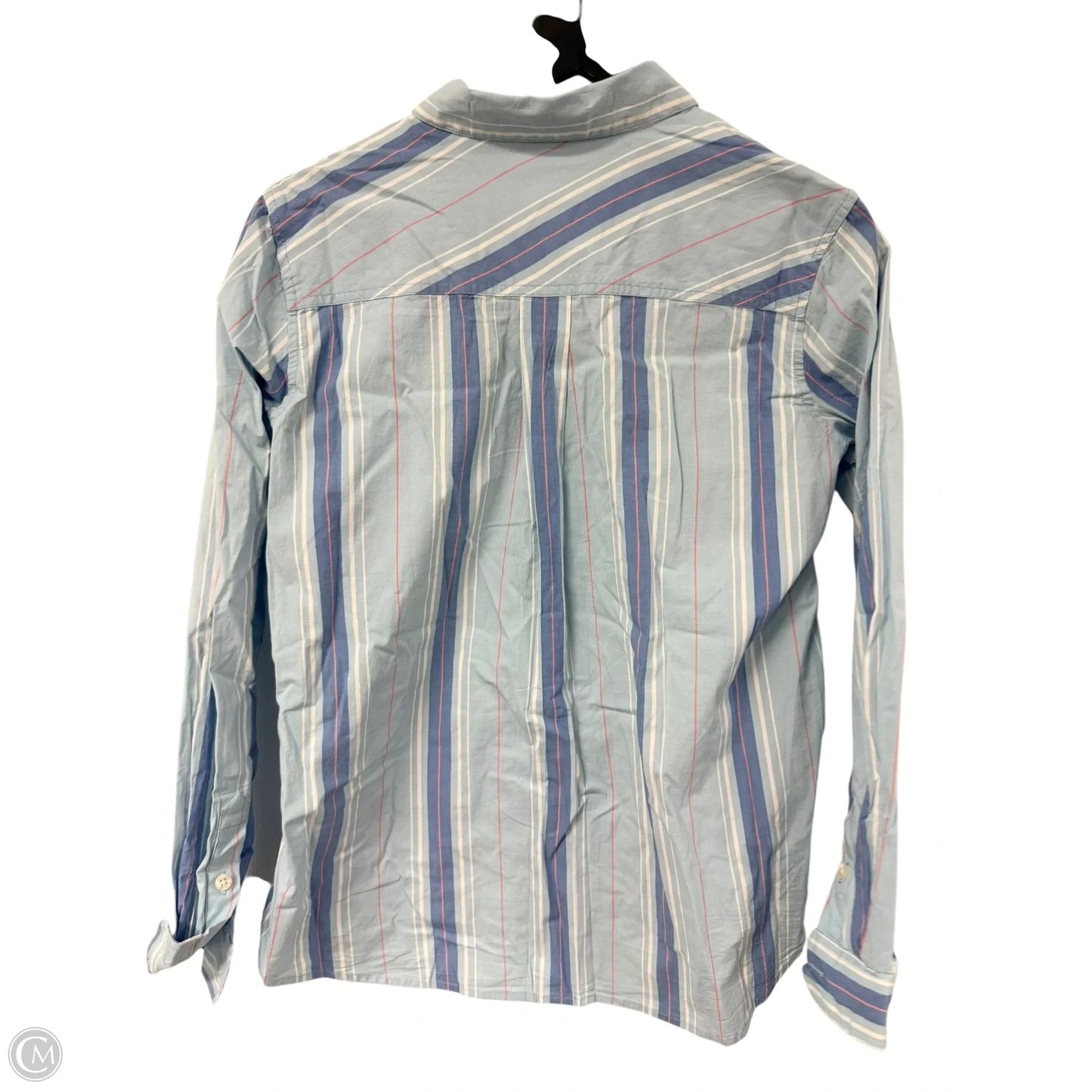 Blouse Long Sleeve By Ariat In Blue & Orange, Size: M