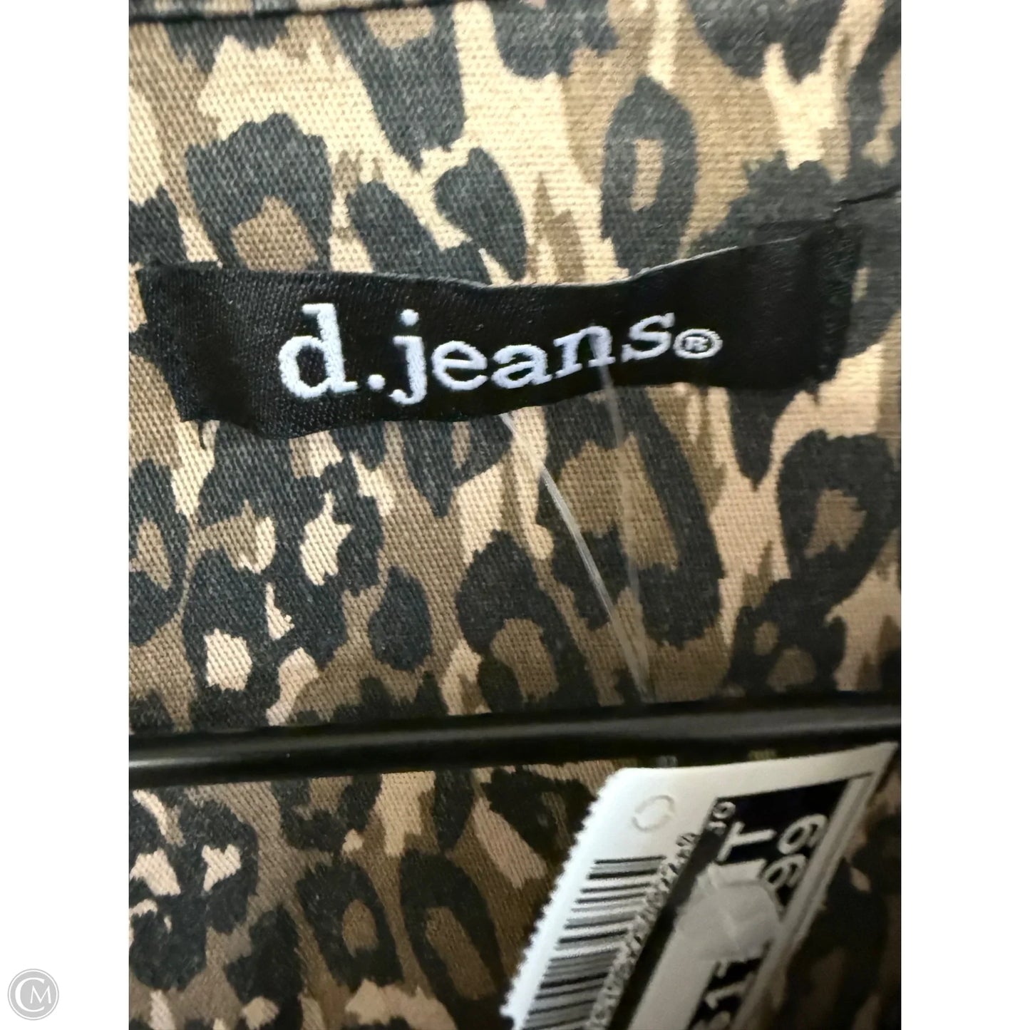 Jacket Denim By D Jeans In Leopard Print, Size: 1x