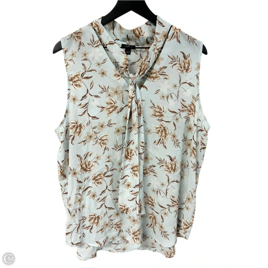Top Sleeveless By Ann Taylor In Floral Print, Size: Xl
