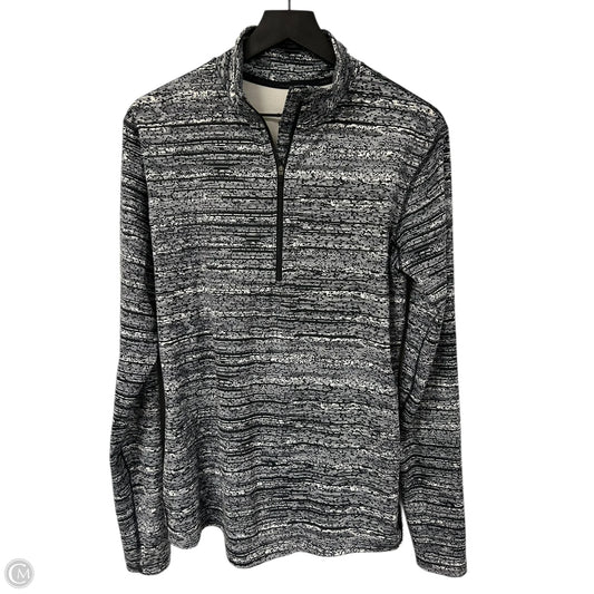 Athletic Top Long Sleeve Crewneck By Nike Apparel In Black & White, Size: Xl