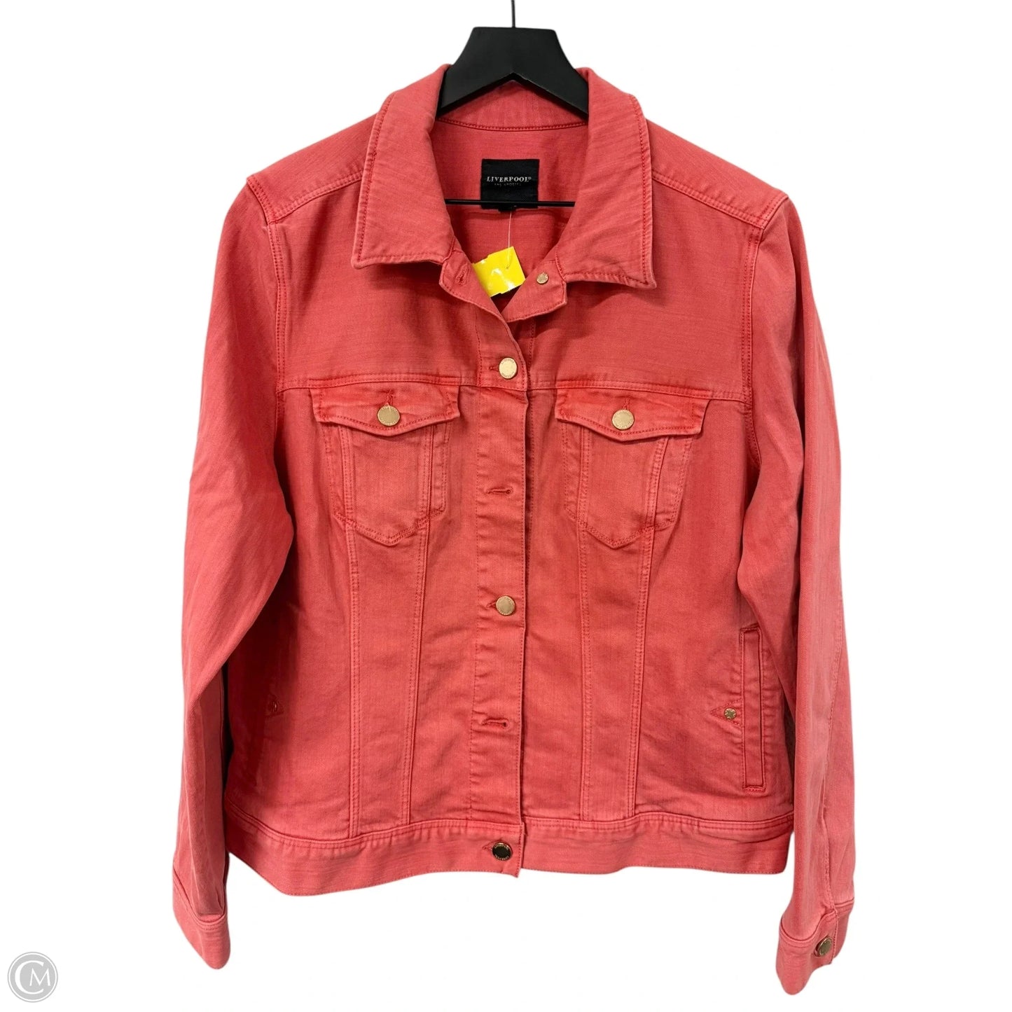 Jacket Denim By Liverpool In Orange Denim, Size: Xl