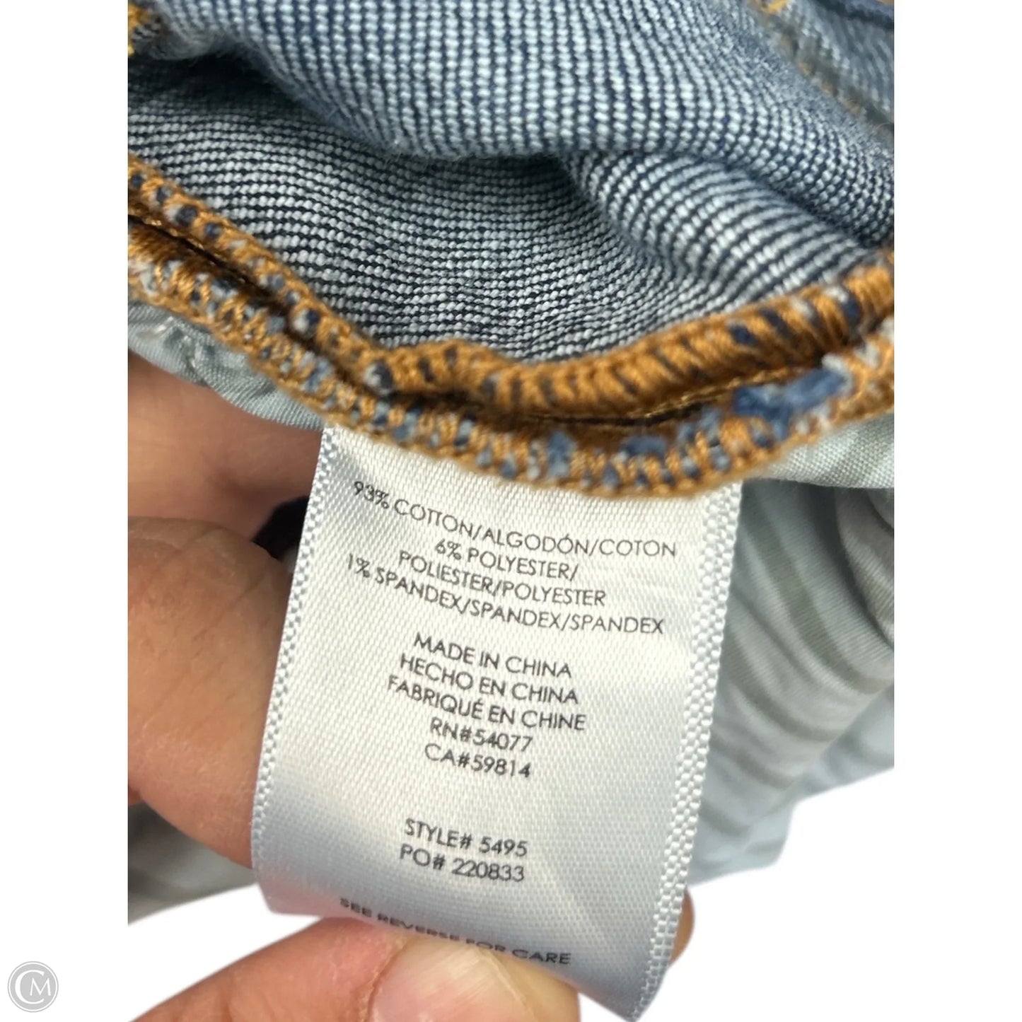 Jeans Cropped By Cabi In Blue Denim, Size: 4