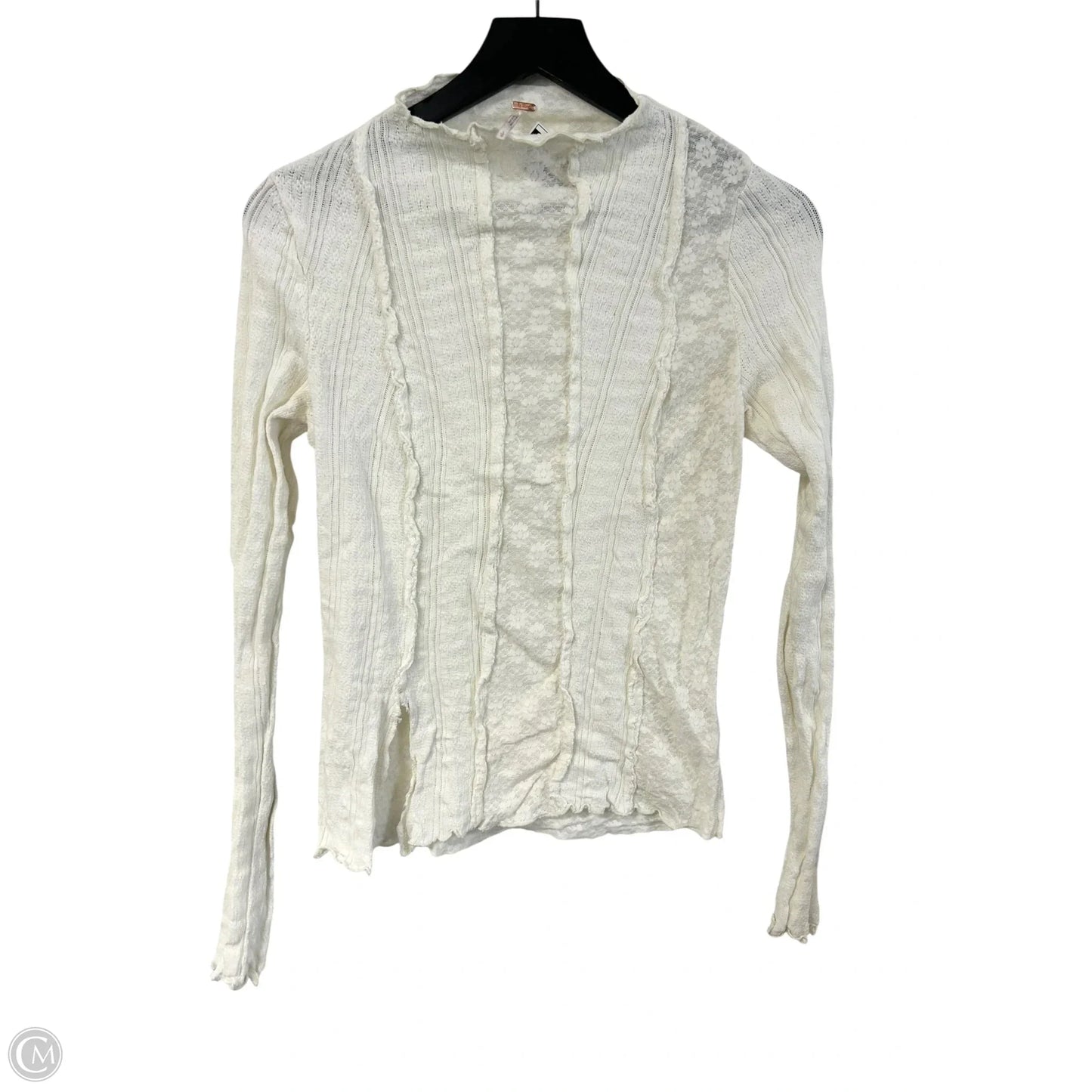 Top Long Sleeve By Free People In Ivory, Size: L