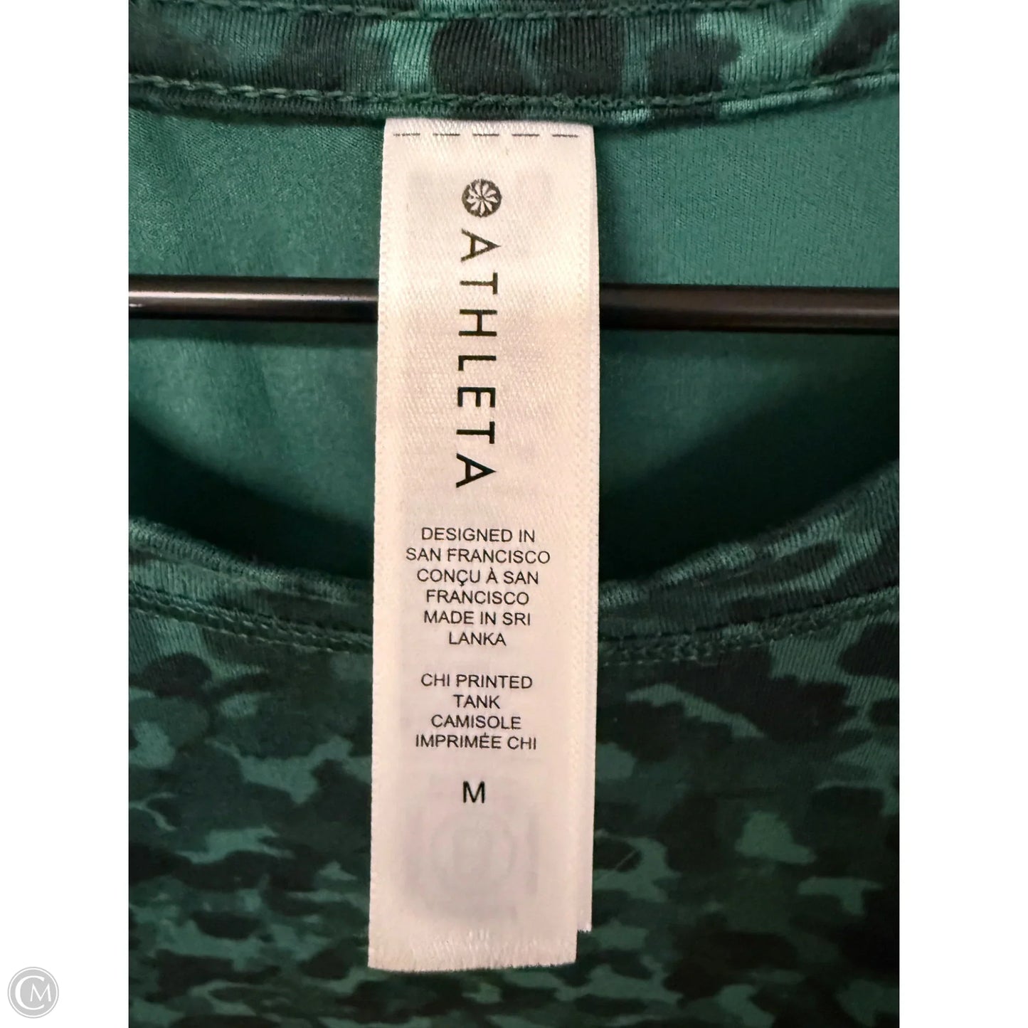 Athletic Tank Top By Athleta In Green, Size: M