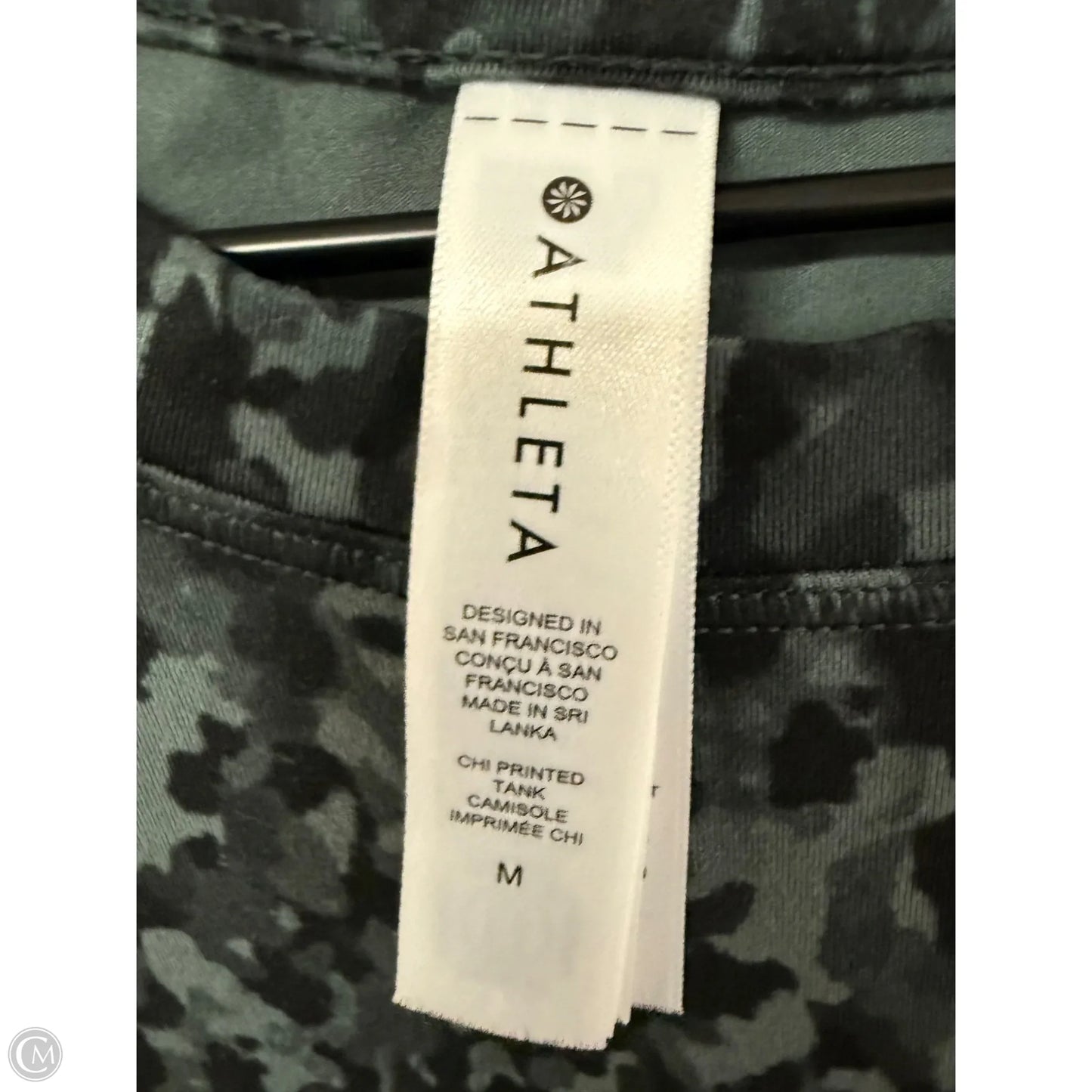 Athletic Tank Top By Athleta In Black & Grey, Size: M