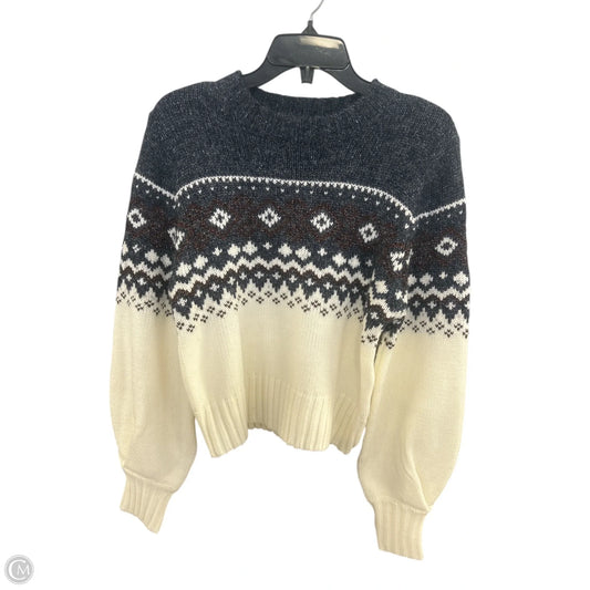 Sweater By Minkpink In Blue & Cream, Size: L