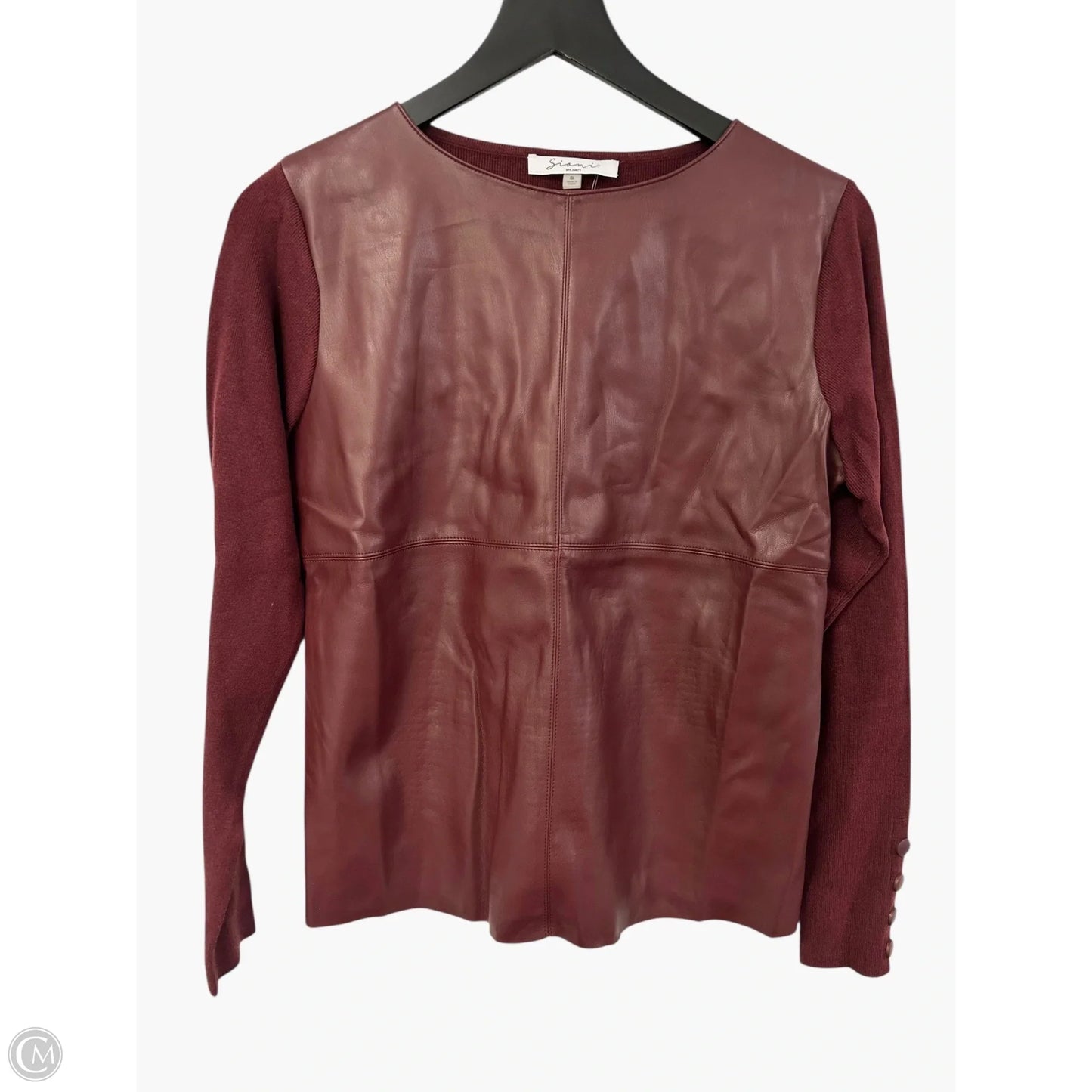 Top Long Sleeve By Sioni In Red, Size: S