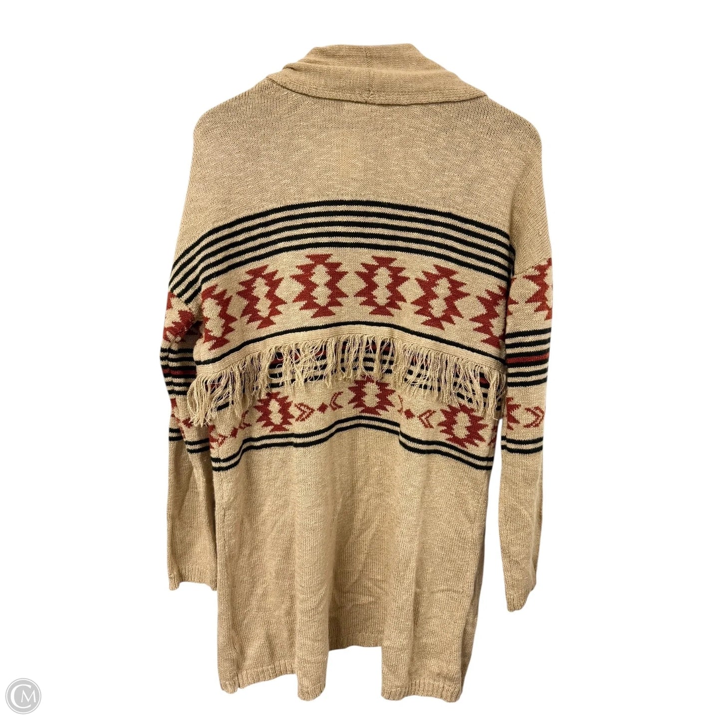 Sweater Cardigan By Maurices In Black & Brown, Size: L