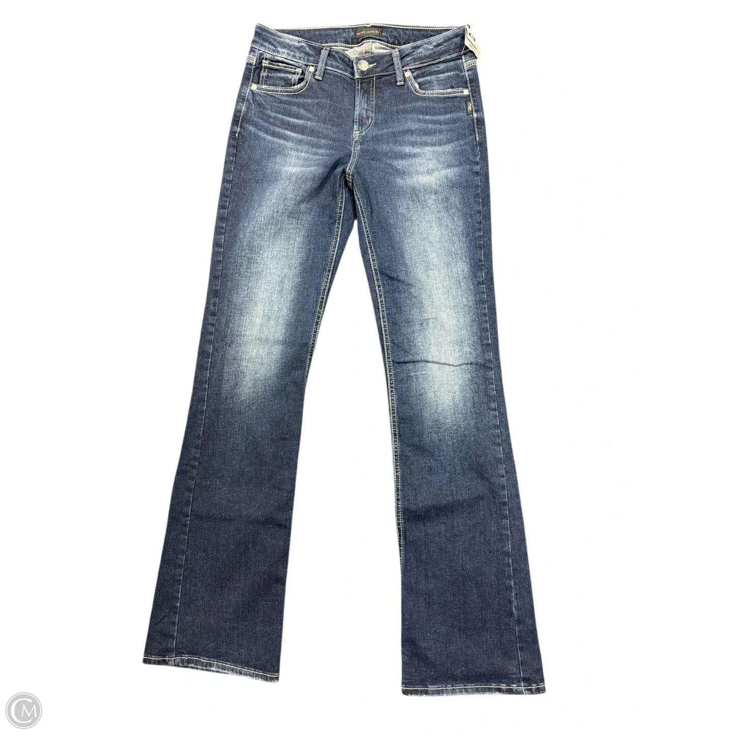 Jeans Boot Cut By Silver In Blue Denim, Size: 8