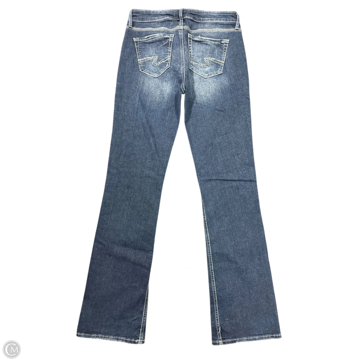 Jeans Boot Cut By Silver In Blue Denim, Size: 8