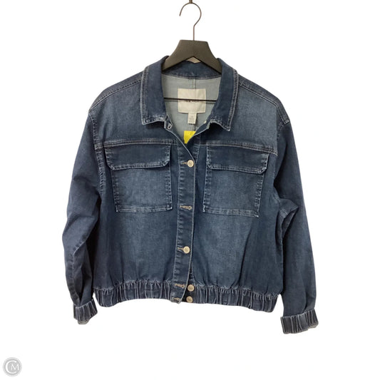 Jacket Denim By Nine West Apparel In Blue Denim, Size: M