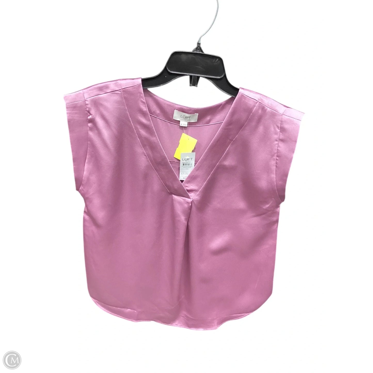 Top Short Sleeve By Loft In Pink, Size: Xs